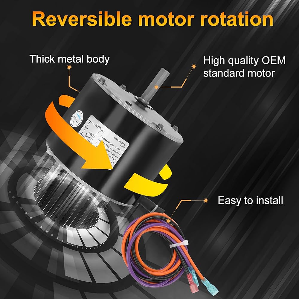 【CPC-L24】xenoEV6 AC 68J97 Condenser Fan Motor for Lennox, 1/6 HP 208-230V 1PH